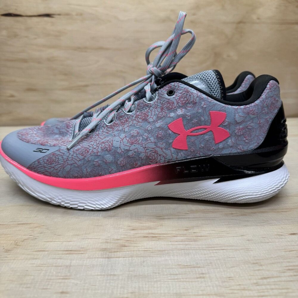 NEW Under Armour Curry 1 Low Flotro Mothers Day  sz 12 Grey Pink 3026278-401